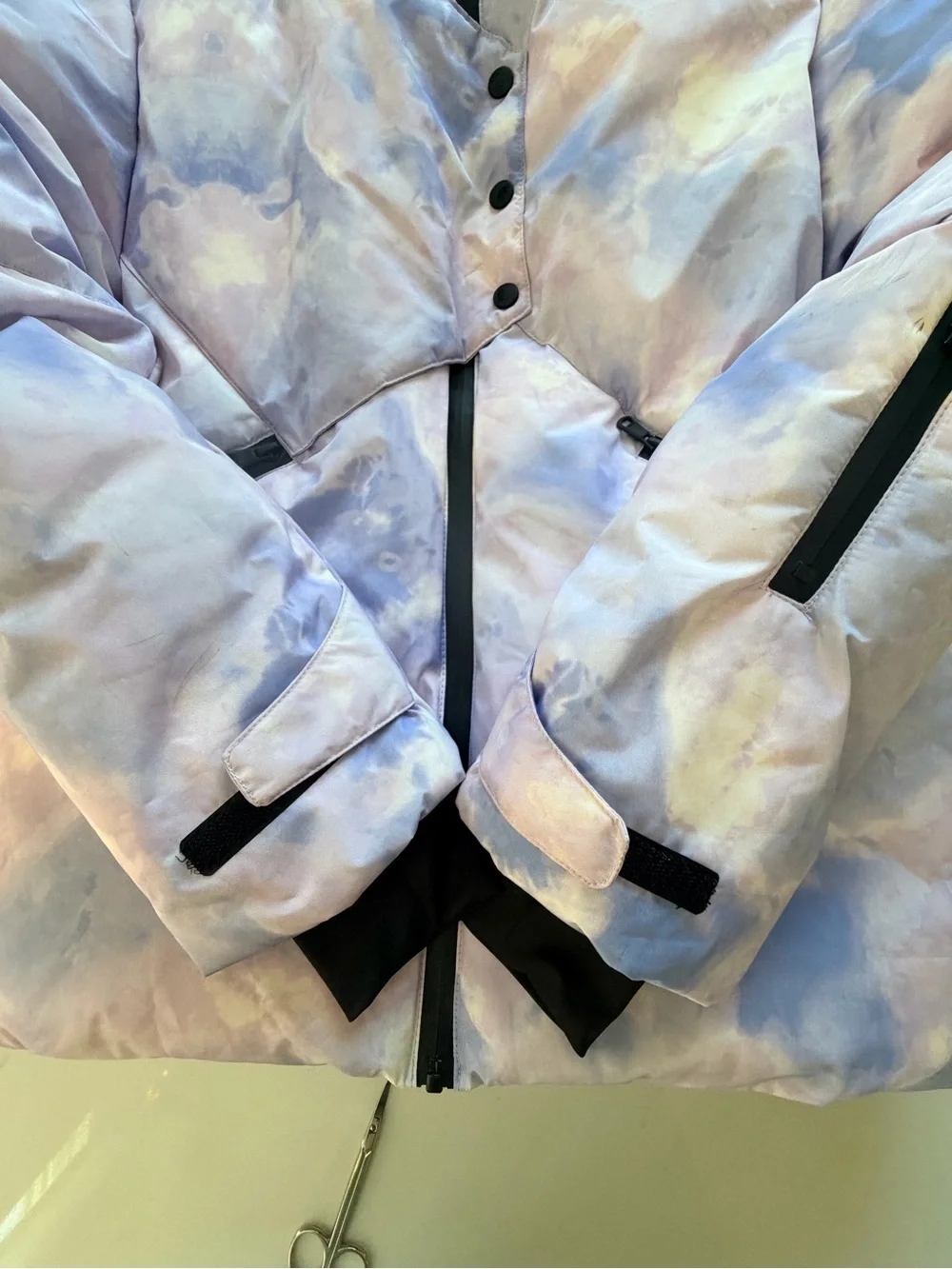 Zara Lavender Tie-Dye Puffer Jacket for Kids